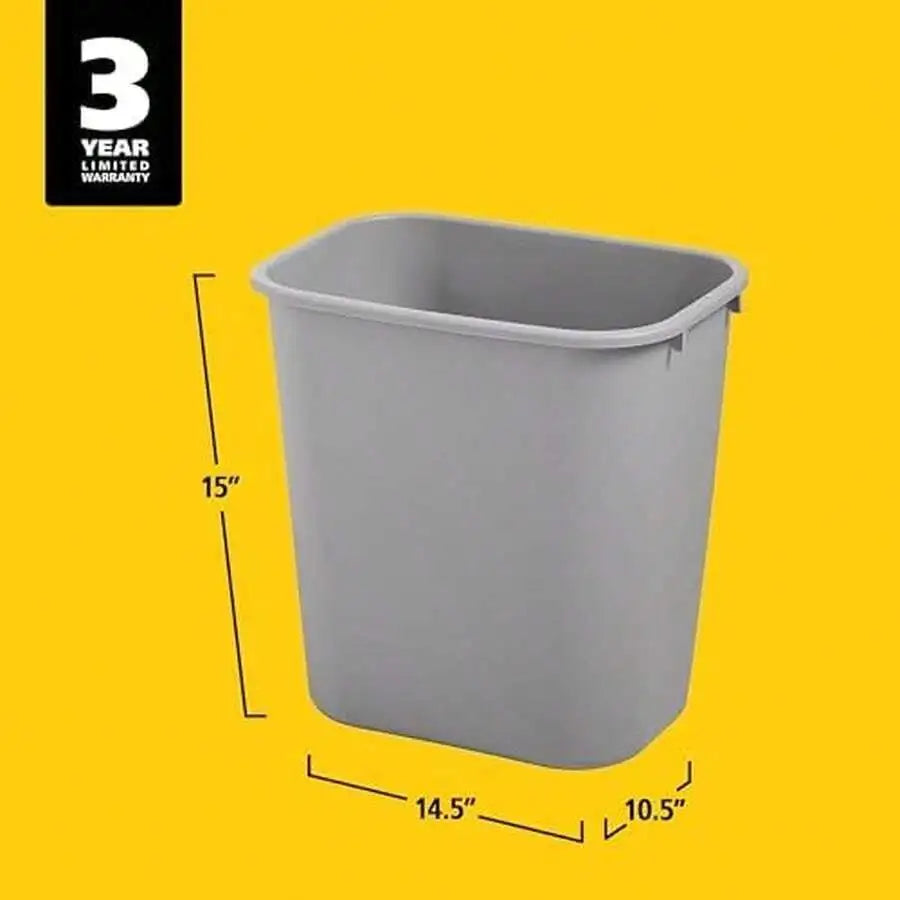 Plastic Trash Can 41QT Stackable Waste Bin For Office Home Under Desk