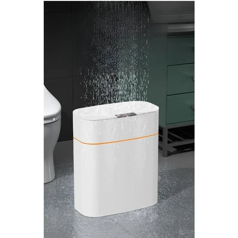 Intelligent sensor trash can with automatic lid opening, large capacity, suitable for home bathrooms, kitchens and bedrooms.